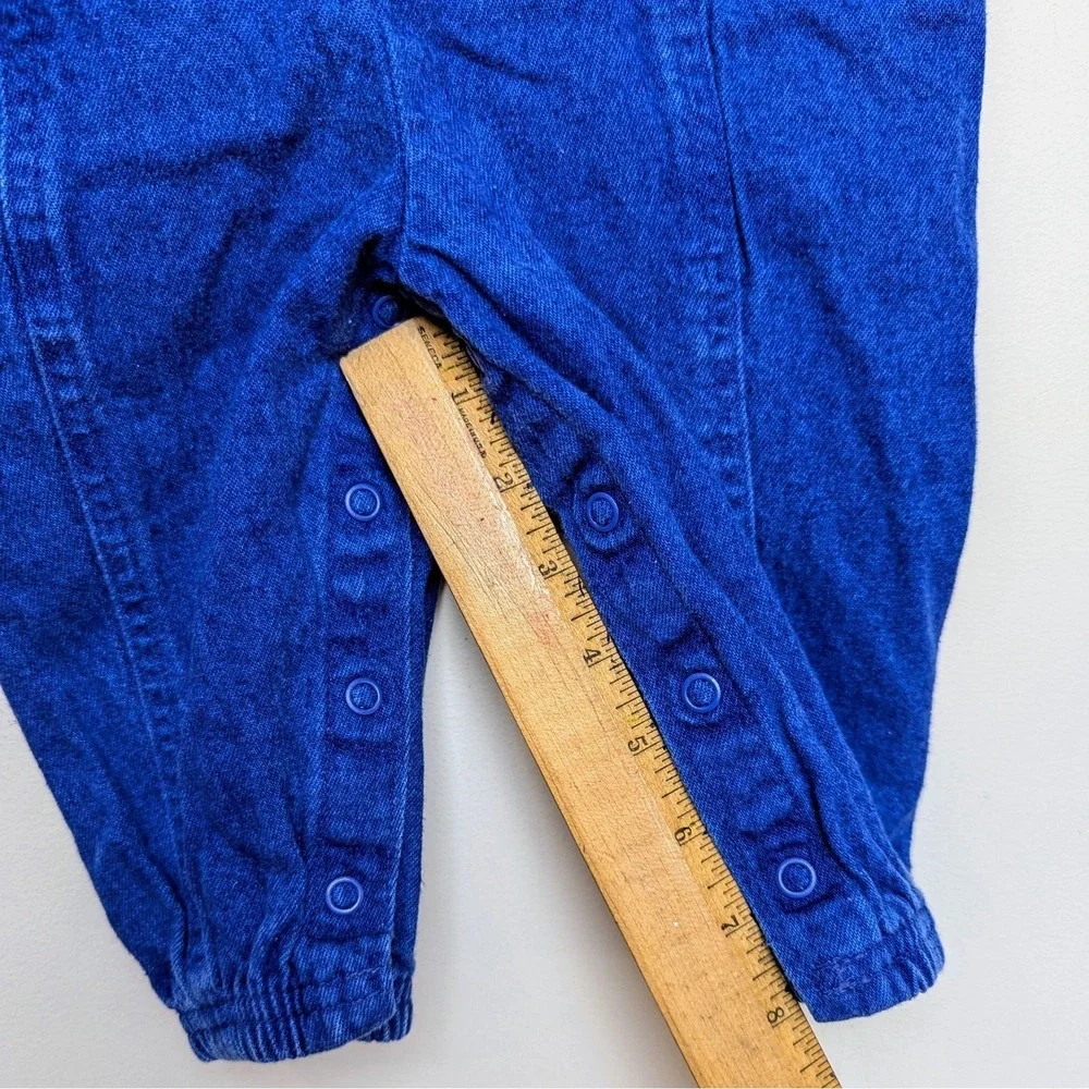 Vintage Oshkosh Bgosh Overalls Denim Osh Kosh Airplane Bubble 80s Size 12 Months